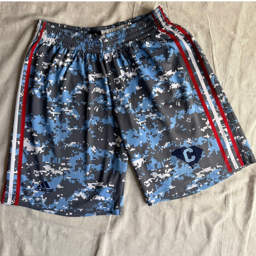 Adidas Shorts Men's L Gym Mesh Digi Camo Basketball SC The Citadel Bulldogs